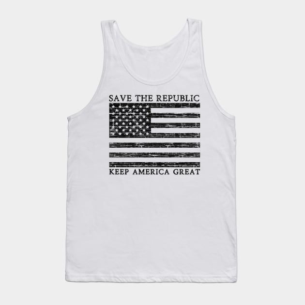 Save the Republic (Black) Tank Top by The Good Message Store